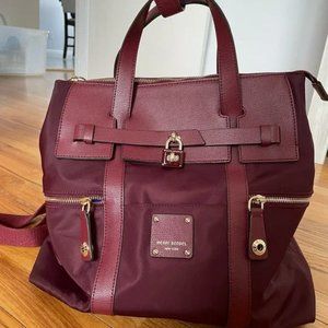 Henri Bendel Large Jetsetter Backpack EUC Burgundy